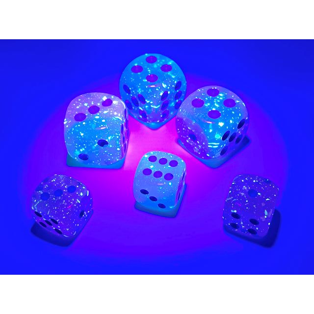 Chessex Gemini Luminary Gel Green-Pink/Blue Six-Sided 12mm Dice