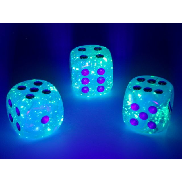 Chessex Luminary Sky/Silver Six-Sided 16mm Dice