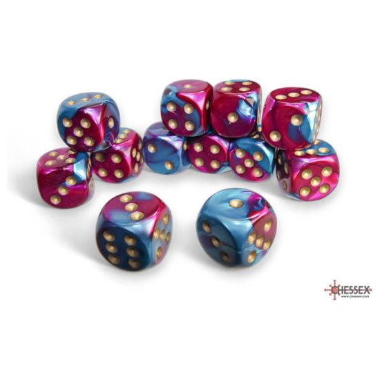 Chessex Gemini Purple-Teal/Gold Six-Sided 12mm Dice