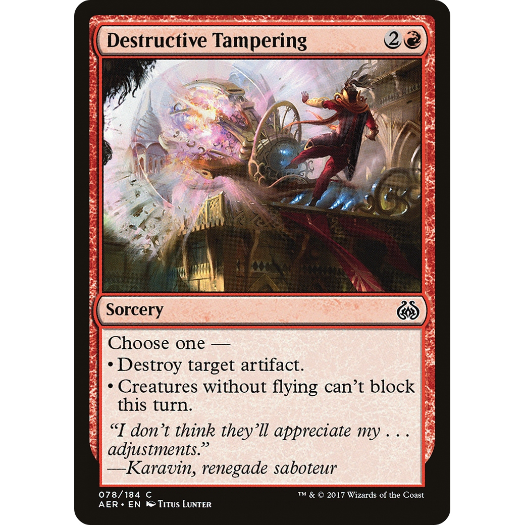 Destructive Tampering (AER-078) - Aether Revolt Foil