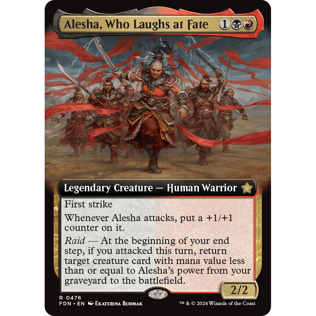 Alesha, Who Laughs at Fate (FDN-476) - Foundations: (Extended Art) Foil