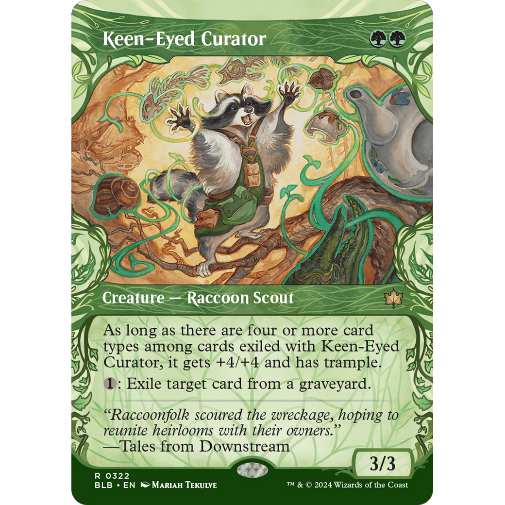 Keen-Eyed Curator (BLB-322) - Bloomburrow: (Showcase) (Borderless)