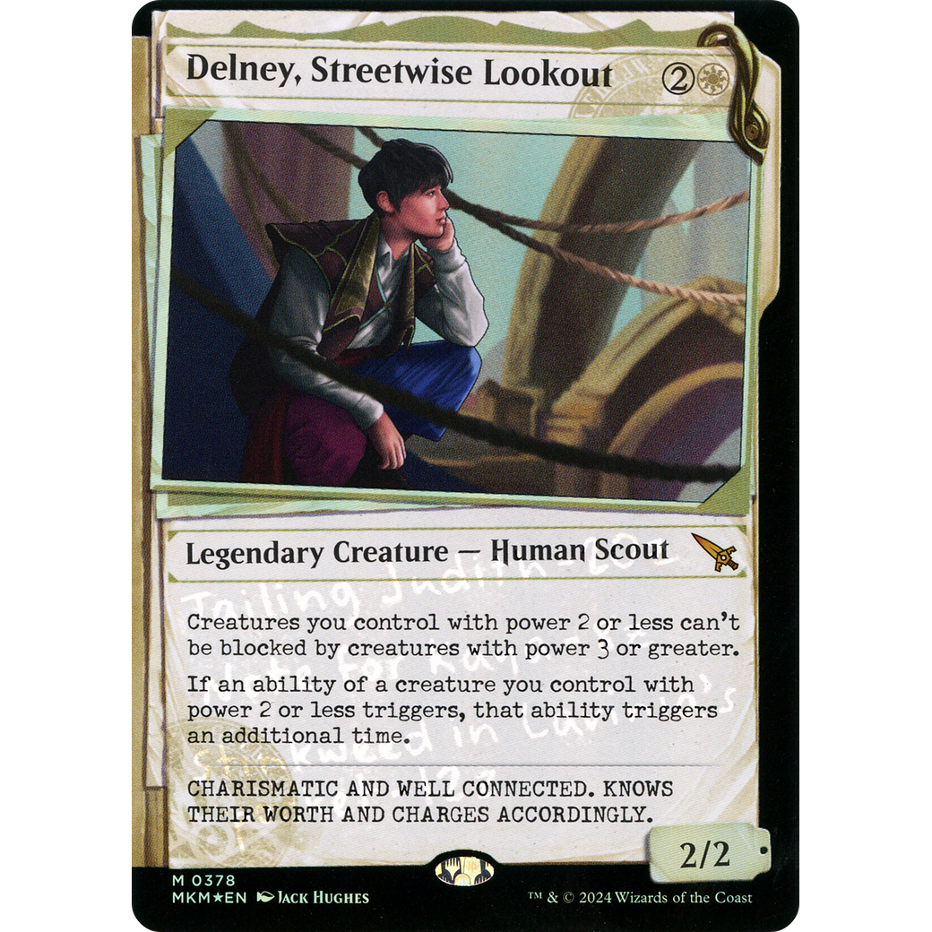 Delney, Streetwise Lookout (MKM-378) - Murders at Karlov Manor: (Showcase) Foil