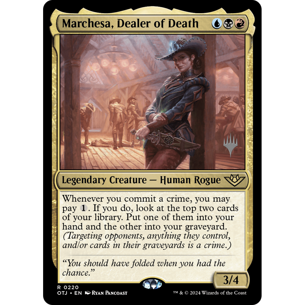 Marchesa, Dealer of Death (PPOTJ-220P) - Outlaws of Thunder Junction Promos Foil