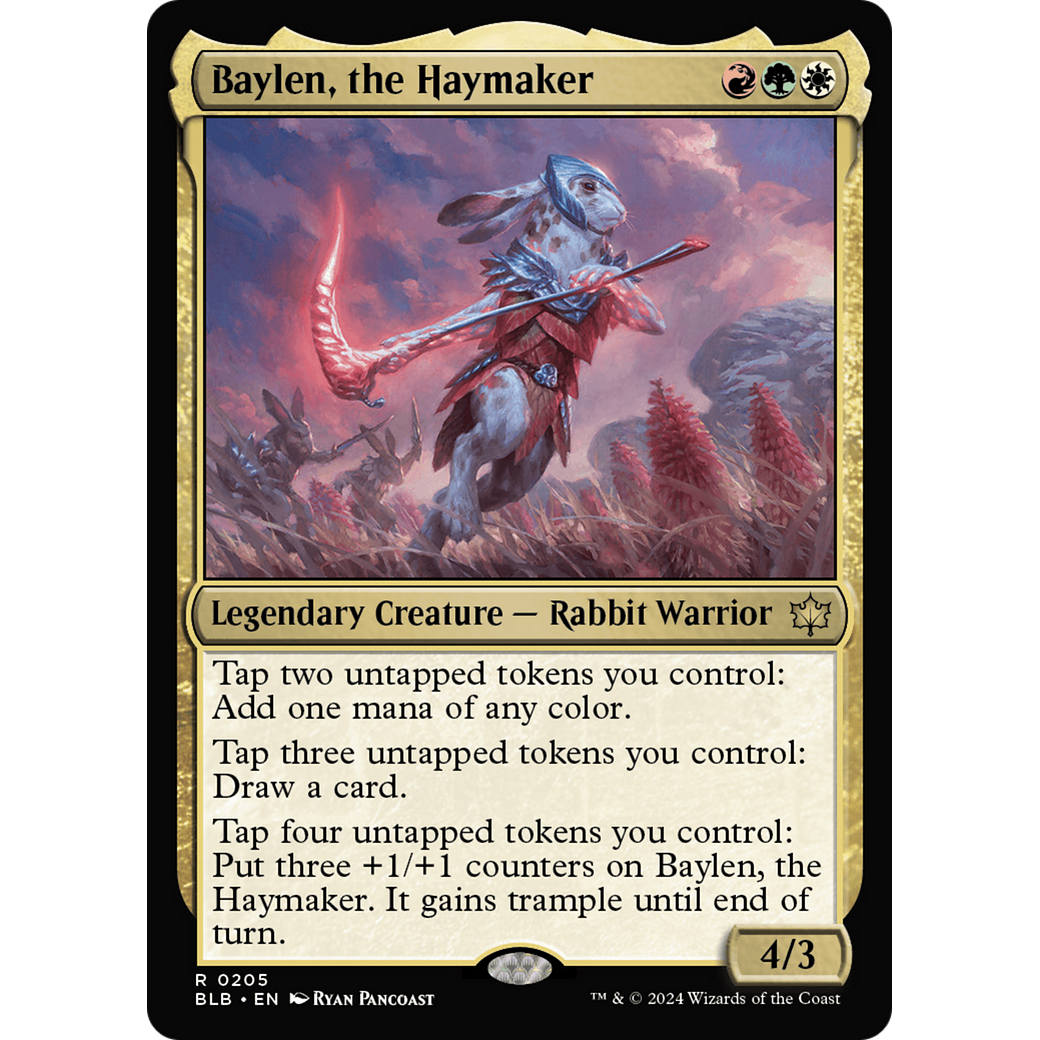 Baylen, the Haymaker (BLB-205) - Bloomburrow Foil