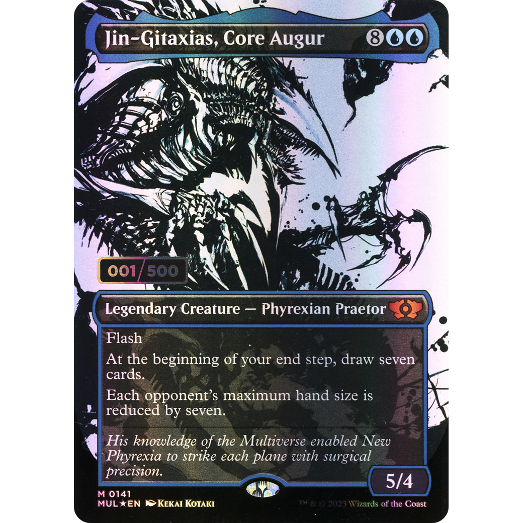 Jin-Gitaxias, Core Augur (Serial Numbered) (MUL-141) - Multiverse Legends: (Showcase) (Borderless) Foil