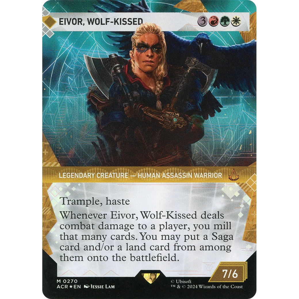 Eivor, Wolf-Kissed (Showcase) (Textured Foil) (ACR-270) - Assassin's Creed: (Showcase) (Borderless) Foil