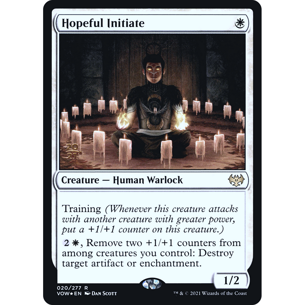Hopeful Initiate (PRE-020) - Innistrad: Crimson Vow Promos Foil