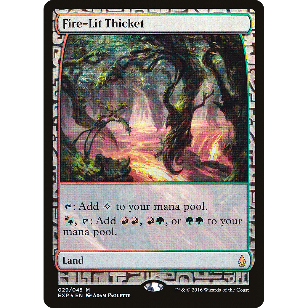 Fire-Lit Thicket (EXP-029) - Zendikar Expeditions Foil