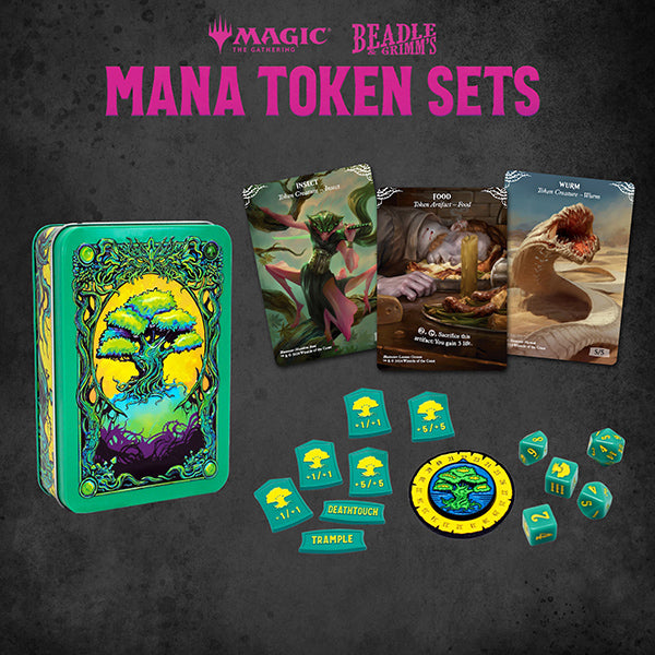 Magic: Token Set: Green Mana Metal Token Set
