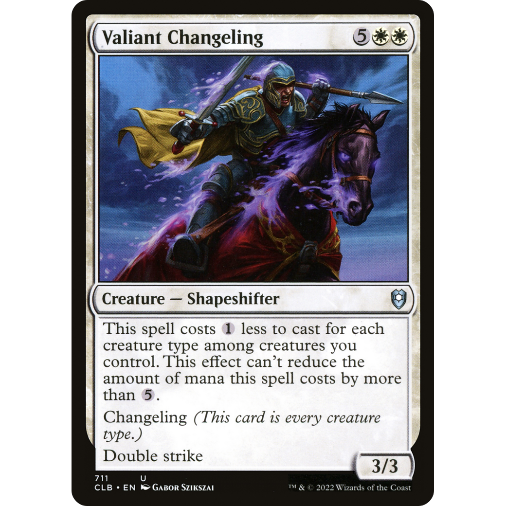 Valiant Changeling (CLB-711) - Commander Legends: Battle for Baldur's Gate