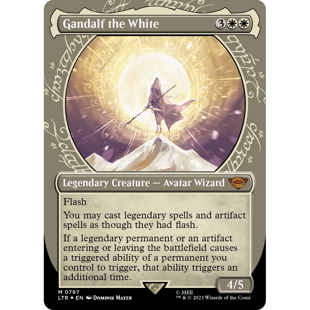 Gandalf the White (LTR-797) - The Lord of the Rings: Tales of Middle-earth: (Showcase) (Borderless) Foil