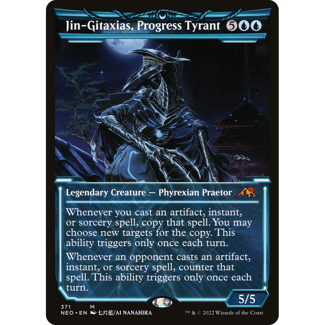 Jin-Gitaxias, Progress Tyrant (NEO-371) - Kamigawa: Neon Dynasty: (Showcase) Foil
