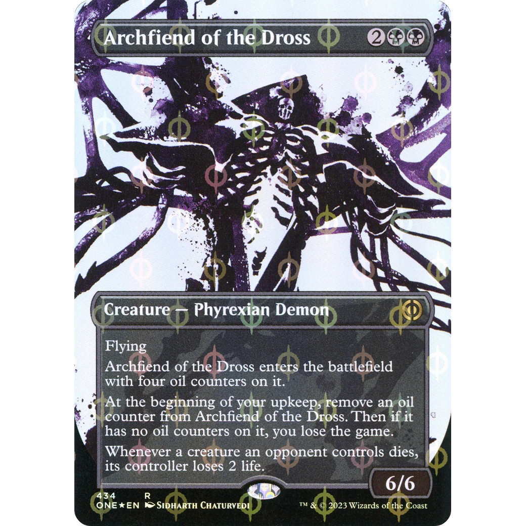 Archfiend of the Dross (ONE-434) - Phyrexia: All Will Be One: (Showcase) (Borderless) Foil
