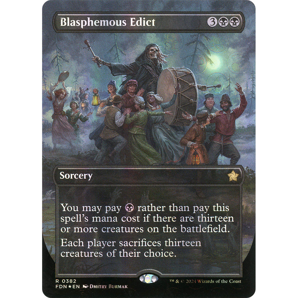 Blasphemous Edict (FDN-382) - Foundations (Borderless) Foil