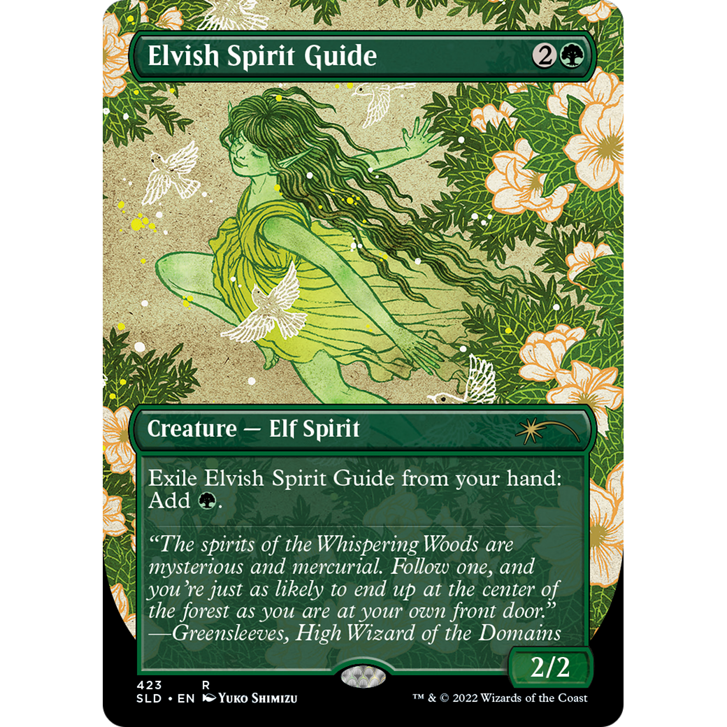 Elvish Spirit Guide (Borderless) (SLD-423) - Secret Lair Drop (Borderless)