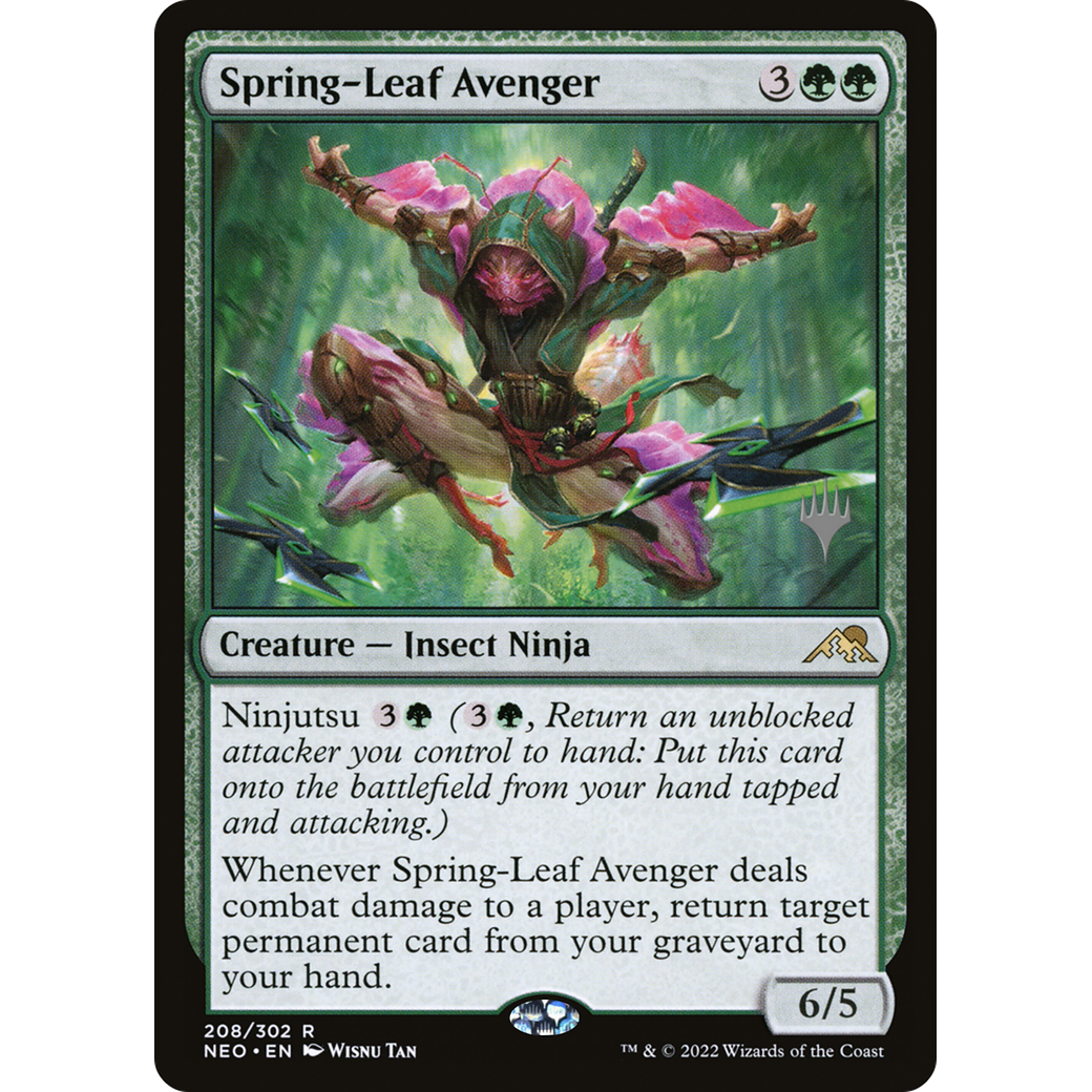 Spring-Leaf Avenger (PPNEO-208P) - Kamigawa: Neon Dynasty Promos Foil