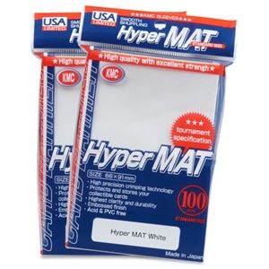 KMC: White Hyper Matte 100ct Sleeves