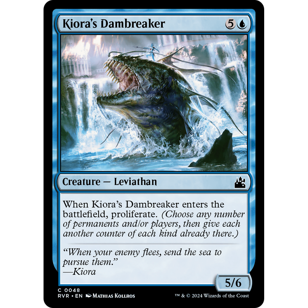 Kiora's Dambreaker (RVR-048) - Ravnica Remastered Foil