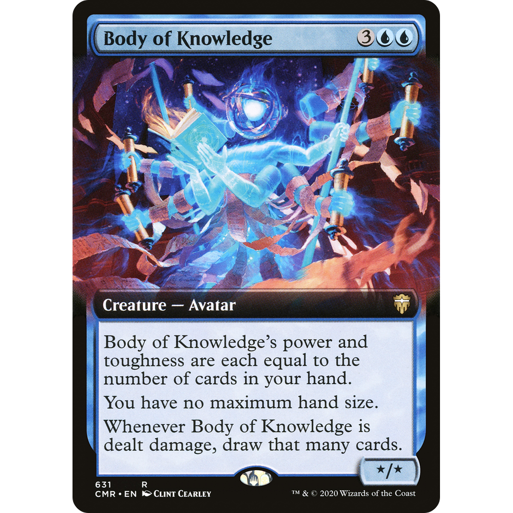 Body of Knowledge (Extended Art) (CMR-631) - Commander Legends: (Extended Art) Foil