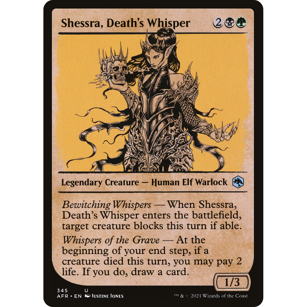 Shessra, Death's Whisper (Showcase) (AFR-345) - Adventures in the Forgotten Realms: (Showcase) Foil
