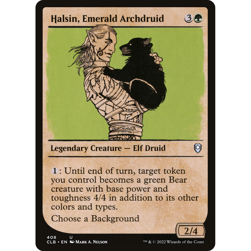 Halsin, Emerald Archdruid (CLB-408) - Commander Legends: Battle for Baldur's Gate: (Showcase)