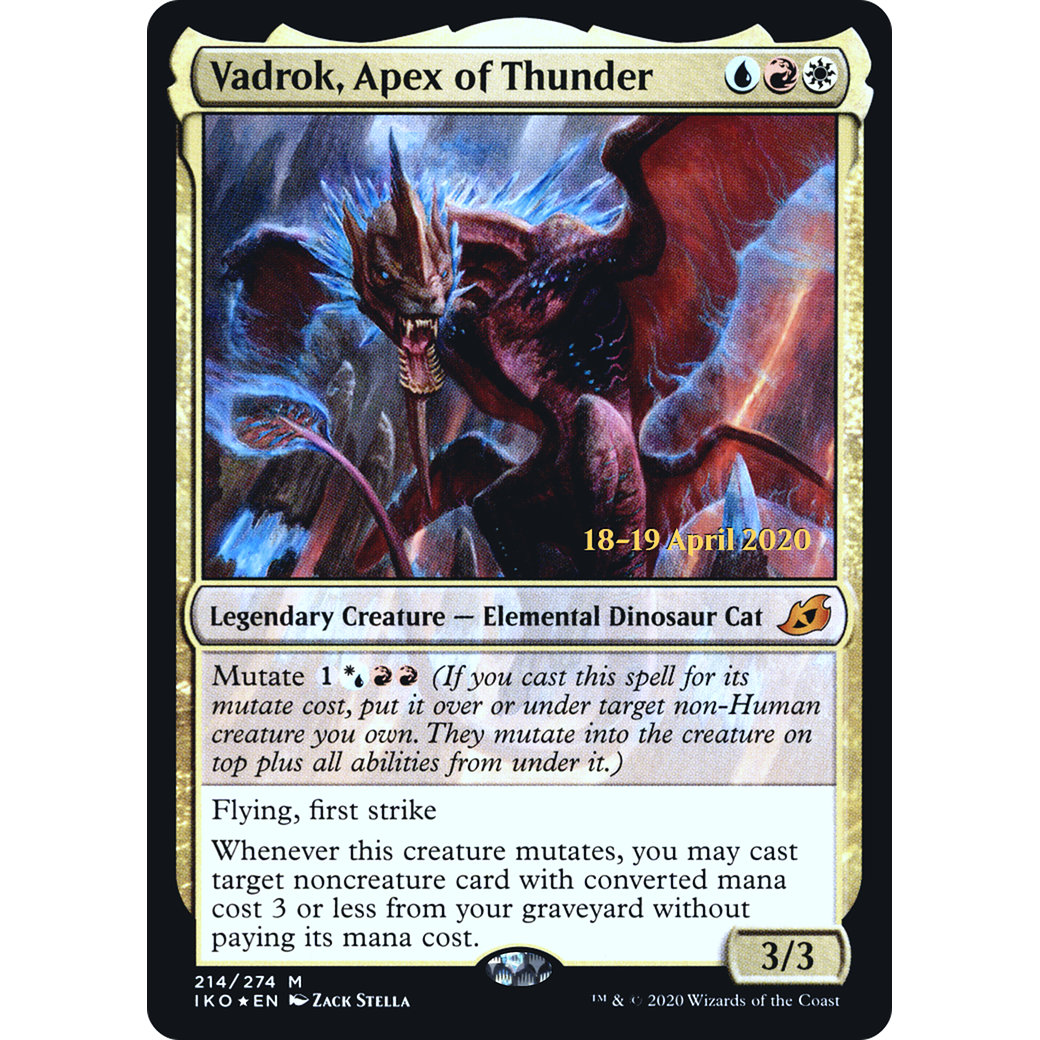 Vadrok, Apex of Thunder (PRE-214) - Ikoria: Lair of Behemoths Promos Foil