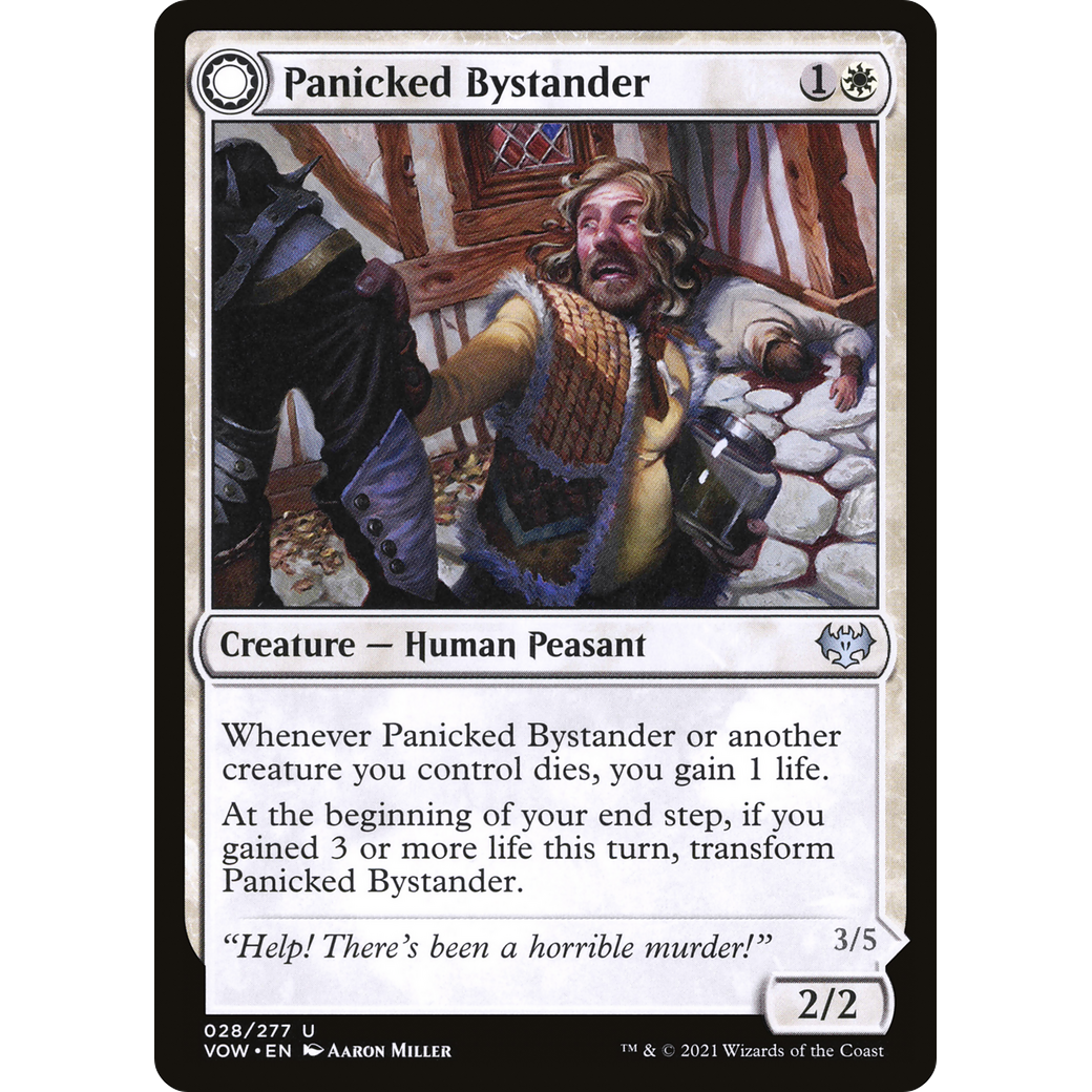 Panicked Bystander (VOW-028) - Innistrad: Crimson Vow: (Double Faced Transform)