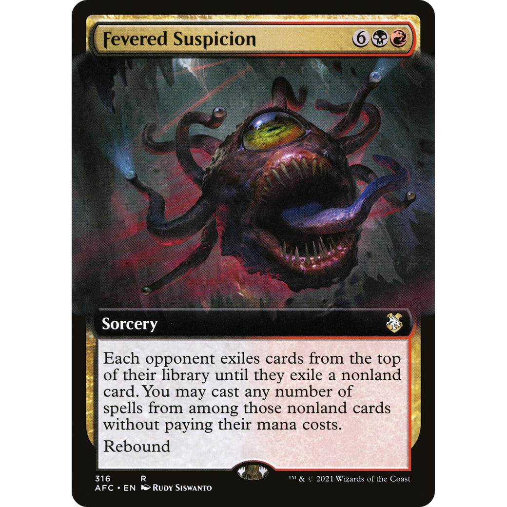 Fevered Suspicion (AFC-316) - Forgotten Realms Commander: (Extended Art)
