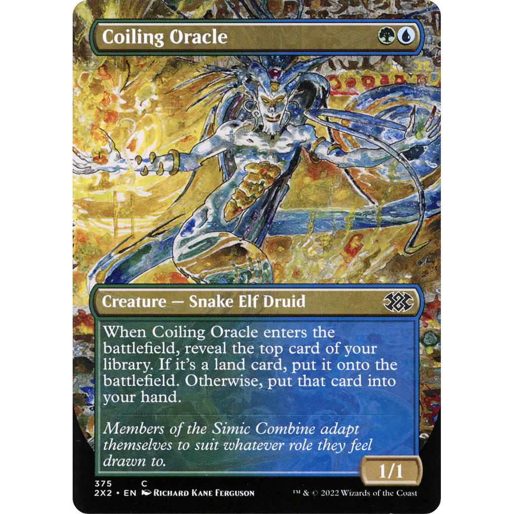 Coiling Oracle (Borderless) (2X2-375) - Double Masters 2022 (Borderless)