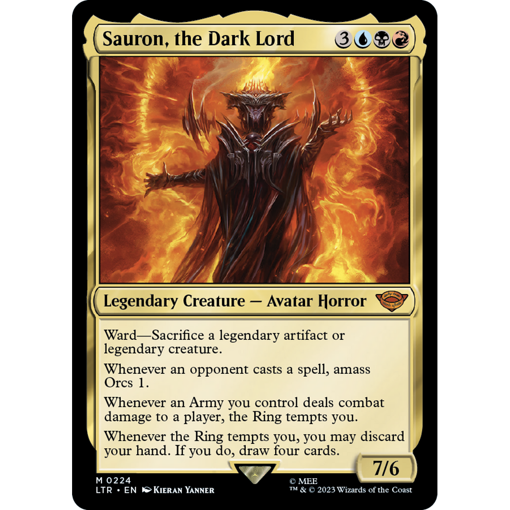 Sauron, the Dark Lord (LTR-224) - The Lord of the Rings: Tales of Middle-earth Foil