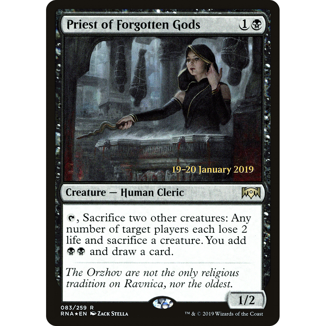 Priest of Forgotten Gods (PRE-083) - Ravnica Allegiance Promos Foil