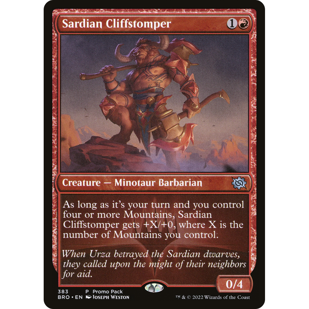 Sardian Cliffstomper (PPBRO-383) - The Brothers' War Foil