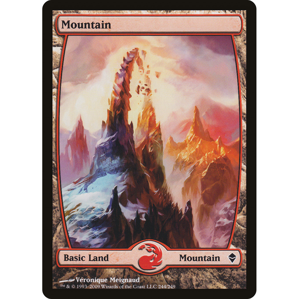 Mountain (244) - Full Art (ZEN-244) - Zendikar Foil