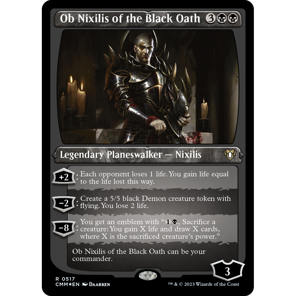 Ob Nixilis of the Black Oath (CMM-517) - Commander Masters Etched Foil
