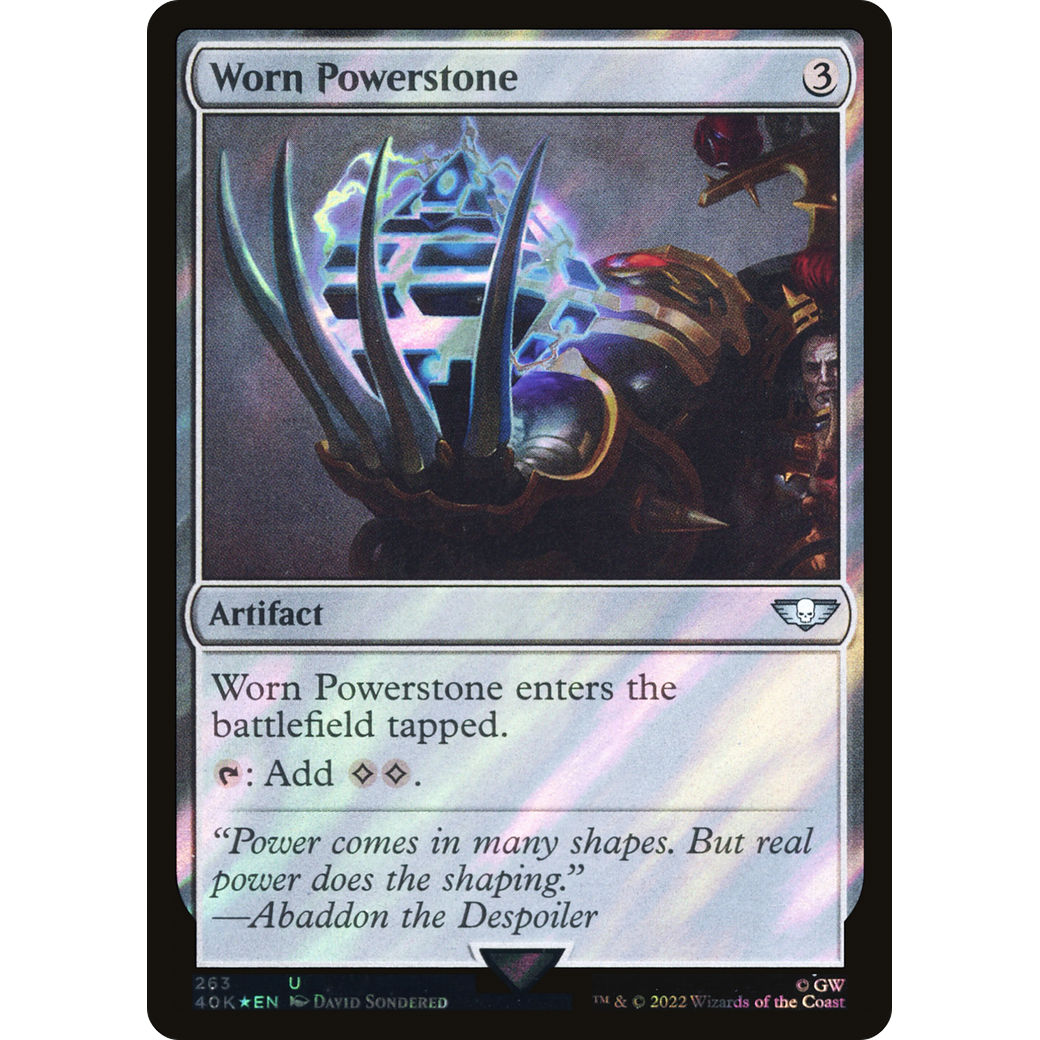 Worn Powerstone (40K-263) - Warhammer 40,000 Commander Foil