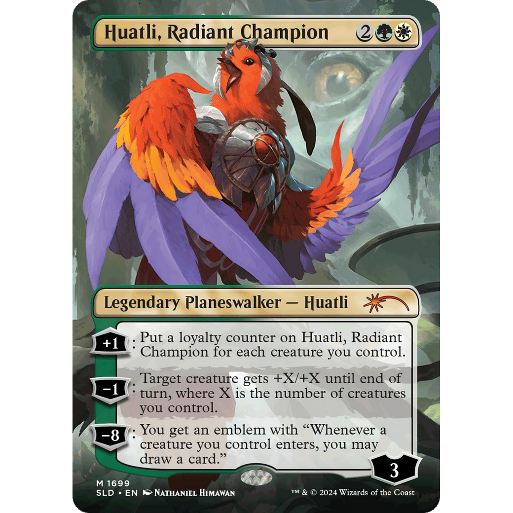 Huatli, Radiant Champion (SLD-1699) - Secret Lair Drop (Borderless)