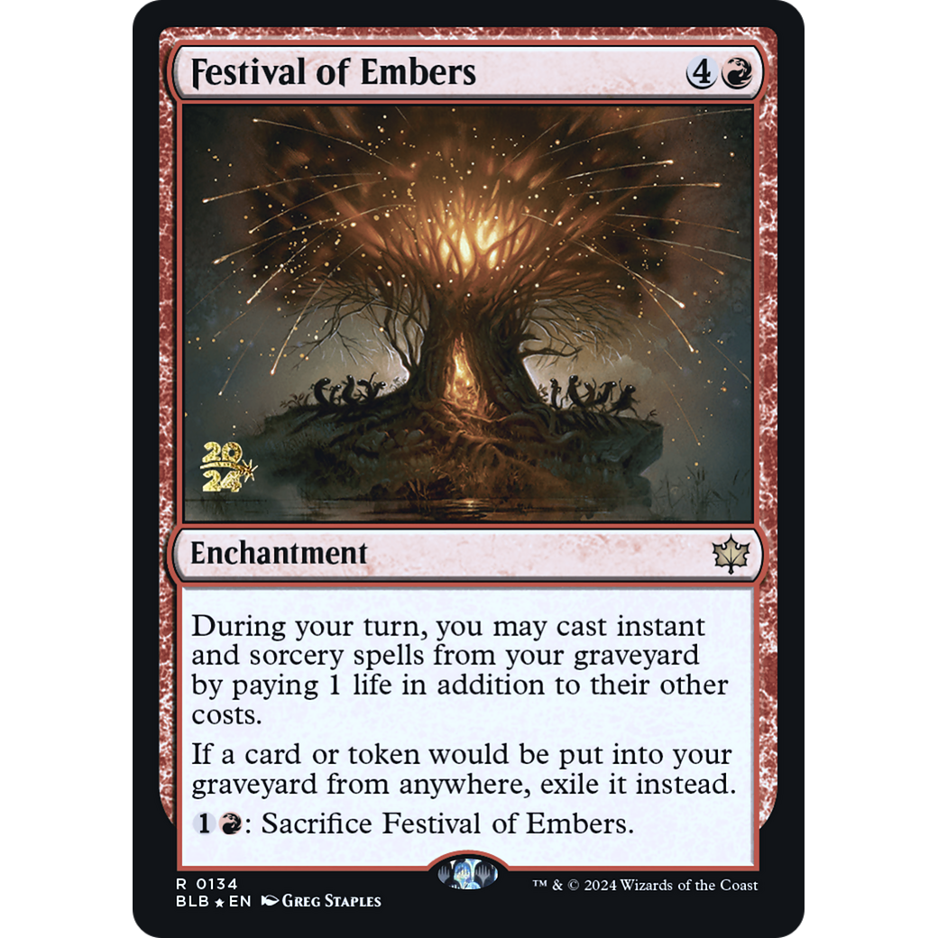 Festival of Embers (PRE-134S) - Bloomburrow Promos Foil