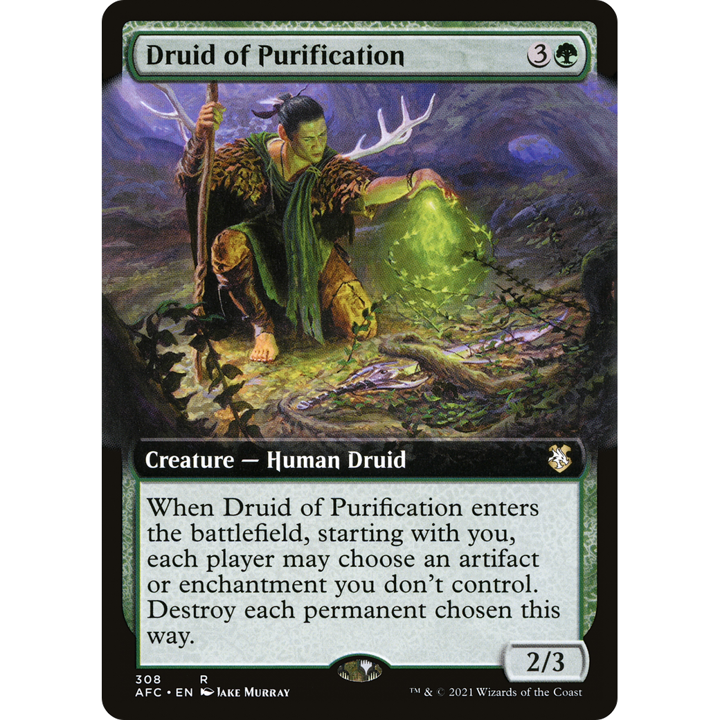 Druid of Purification (AFC-308) - Forgotten Realms Commander: (Extended Art)