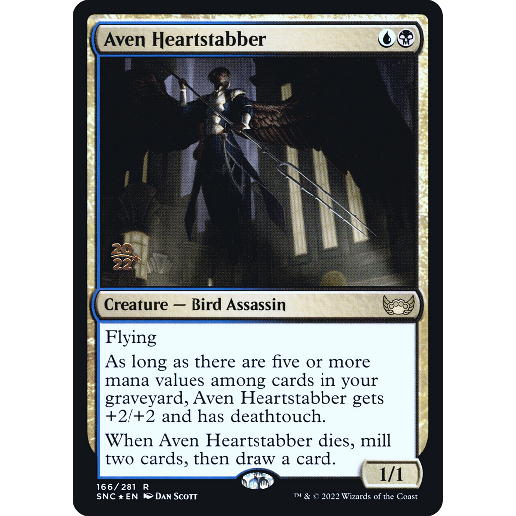 Aven Heartstabber (PRE-166) - Streets of New Capenna Promos Foil