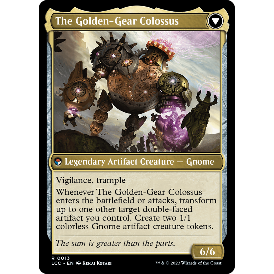Tetzin, Gnome Champion // The Golden-Gear Colossus (LCC-013) - The Lost Caverns of Ixalan Commander