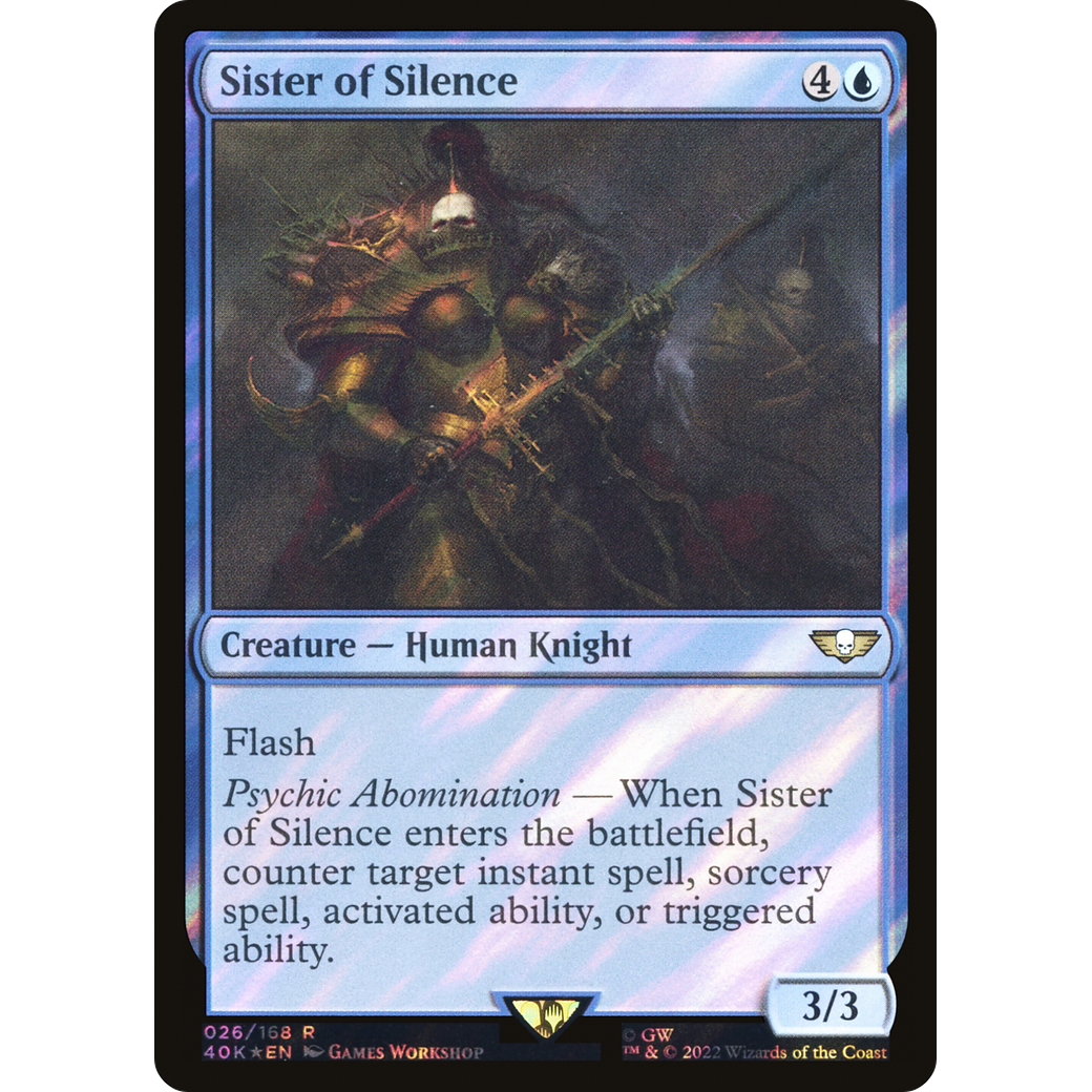 sister-of-silence-40k-026-warhammer-40-000-commander-foil