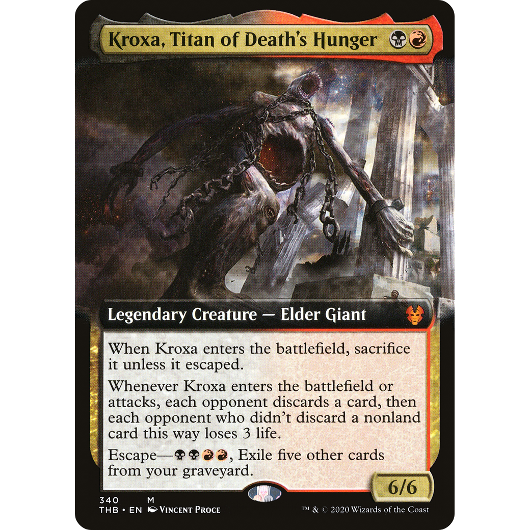 Kroxa, Titan of Death's Hunger (Extended Art) (THB-340) - Theros Beyond Death: (Extended Art)