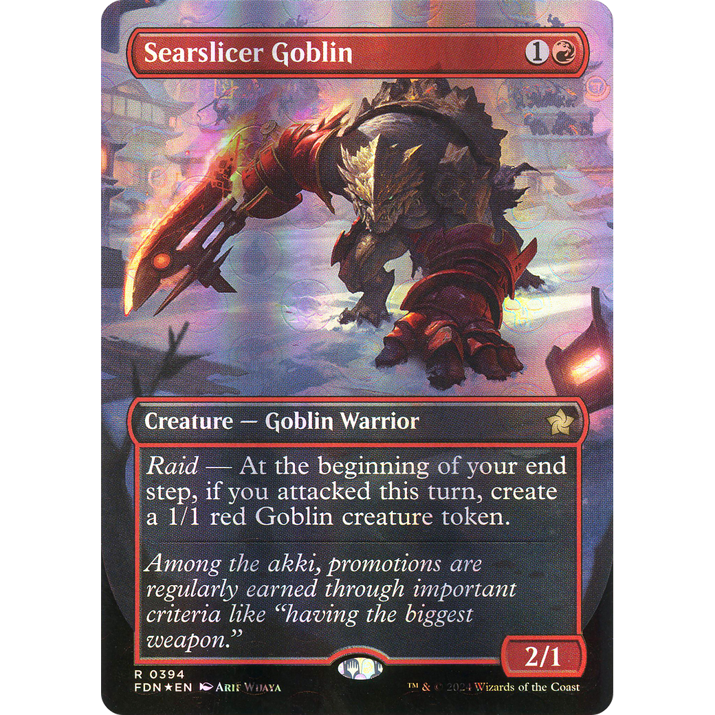 Searslicer Goblin (FDN-394) - Foundations (Borderless) Foil