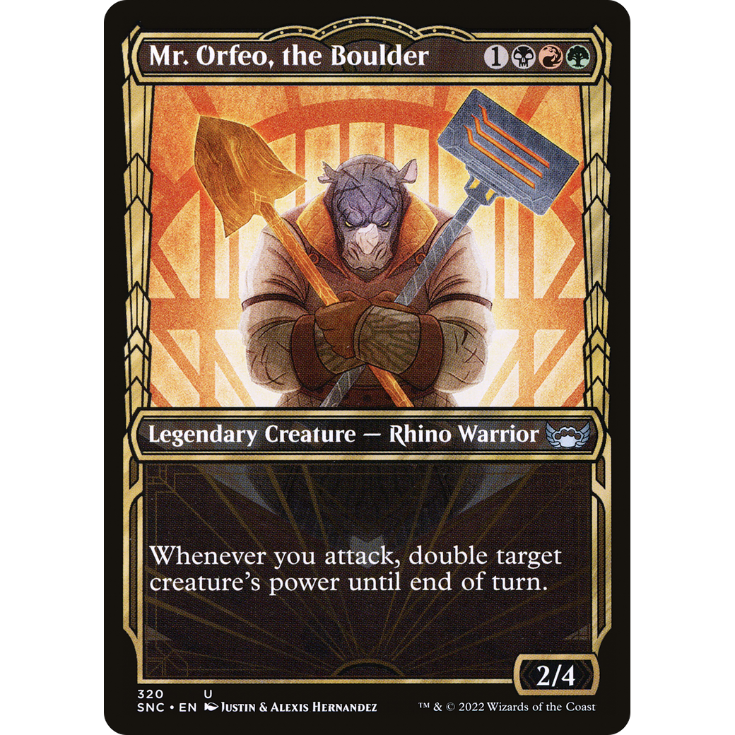 Mr. Orfeo, the Boulder (Showcase) (SNC-320) - Streets of New Capenna: (Showcase) Foil