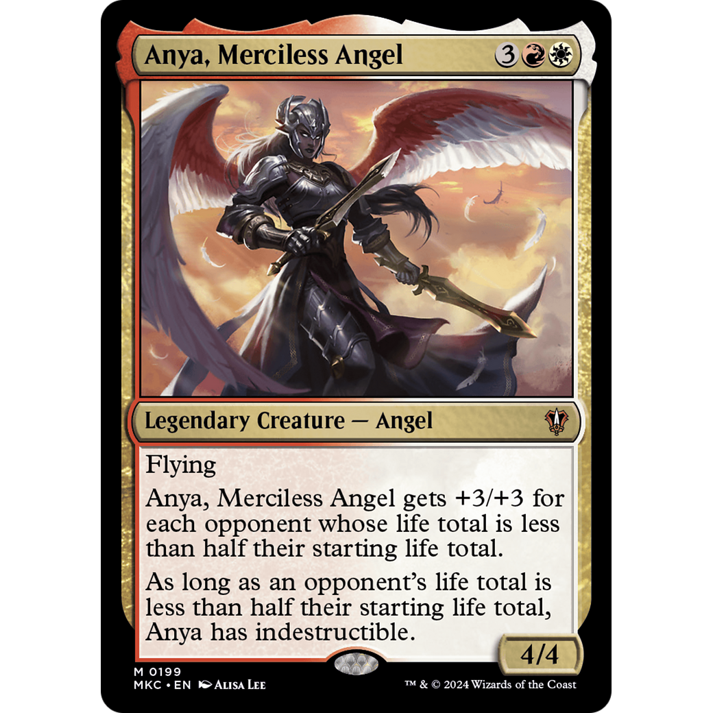 Anya, Merciless Angel (MKC-199) - Murders at Karlov Manor Commander