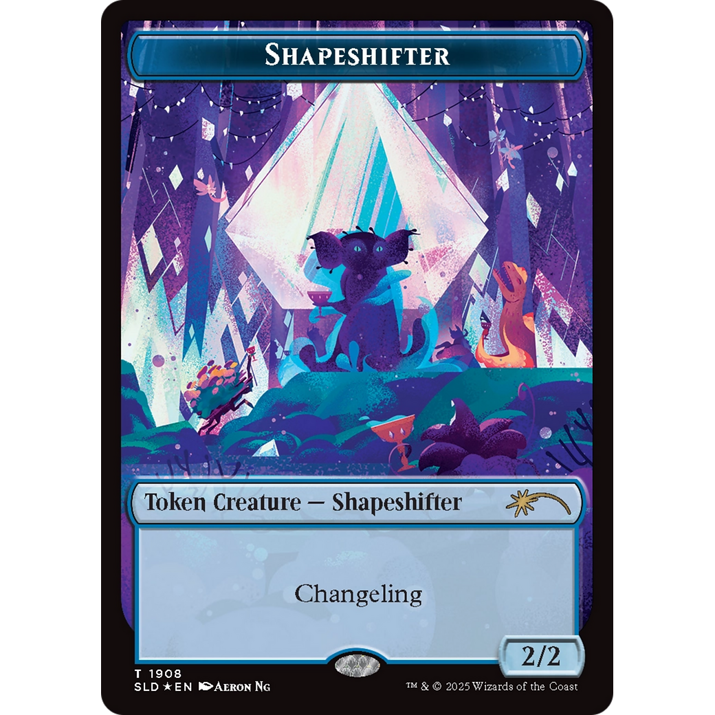 Shapeshifter Token (1908) (Double Rainbow Foil) (SLD-1908) - Secret Lair Drop Foil