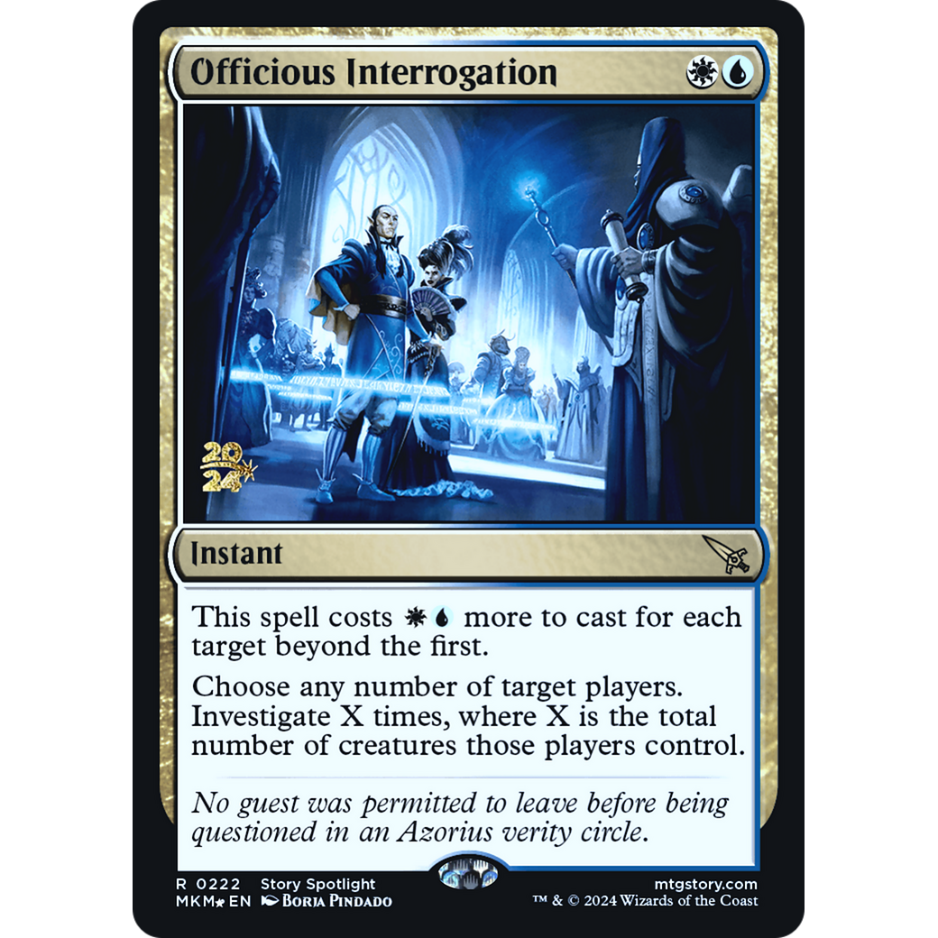 Officious Interrogation (PRE-222S) - Murders at Karlov Manor Promos Foil