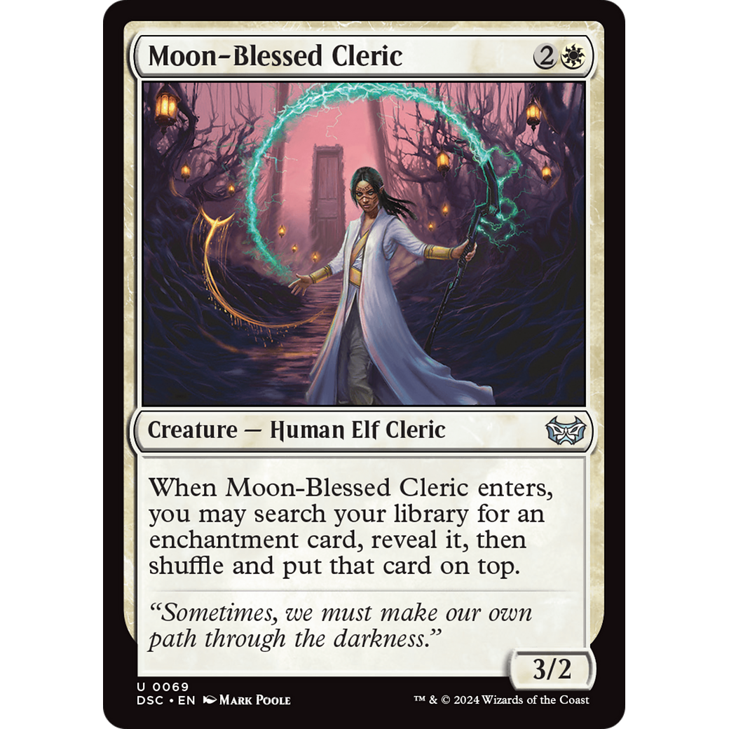 Moon-Blessed Cleric (DSC-069) - Duskmourn: House of Horror Commander
