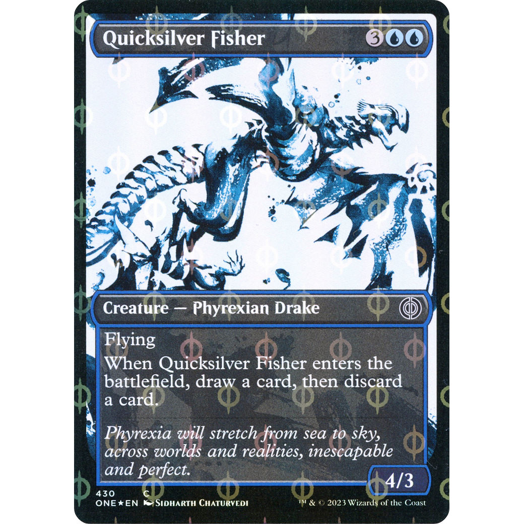 Quicksilver Fisher (ONE-430) - Phyrexia: All Will Be One: (Showcase) Foil
